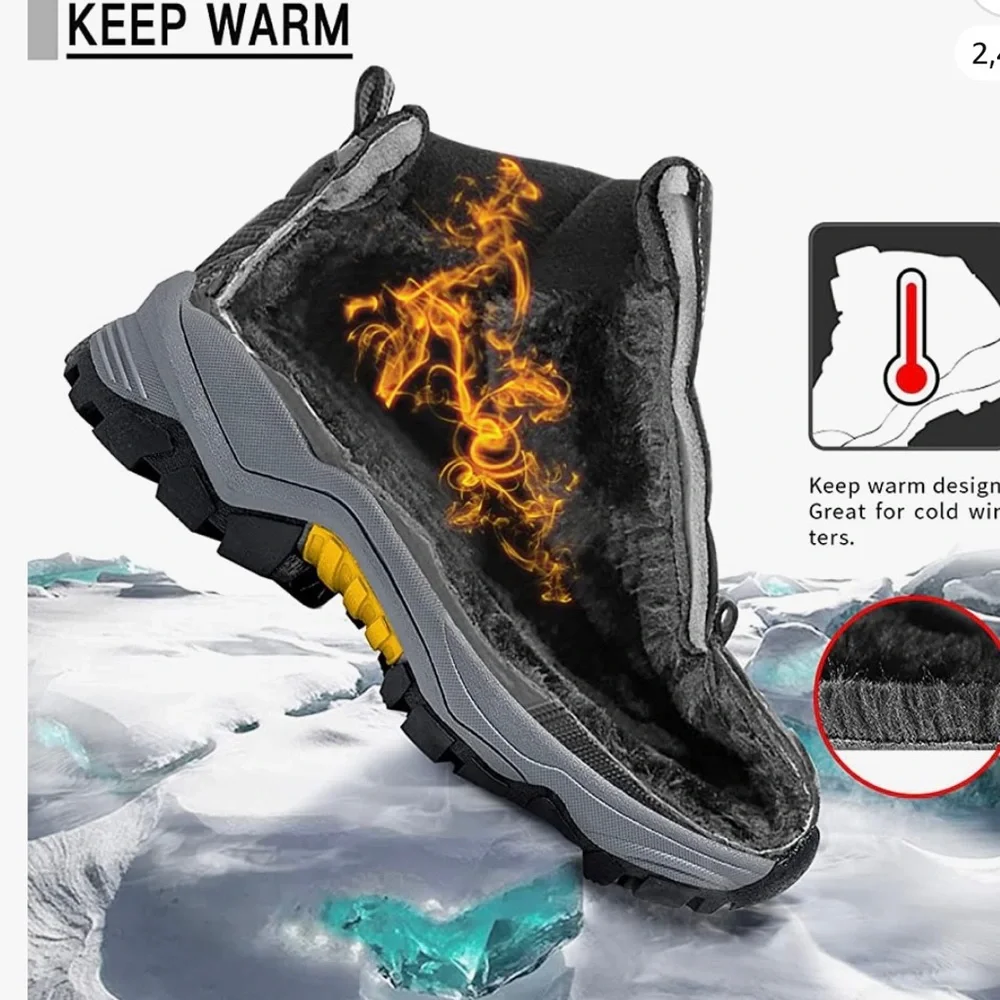 NWT Littleplum Boys Waterproof Snow Boots with Crampons - Picture 3 of 8